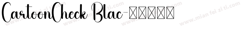CartoonCheck Blac字体转换